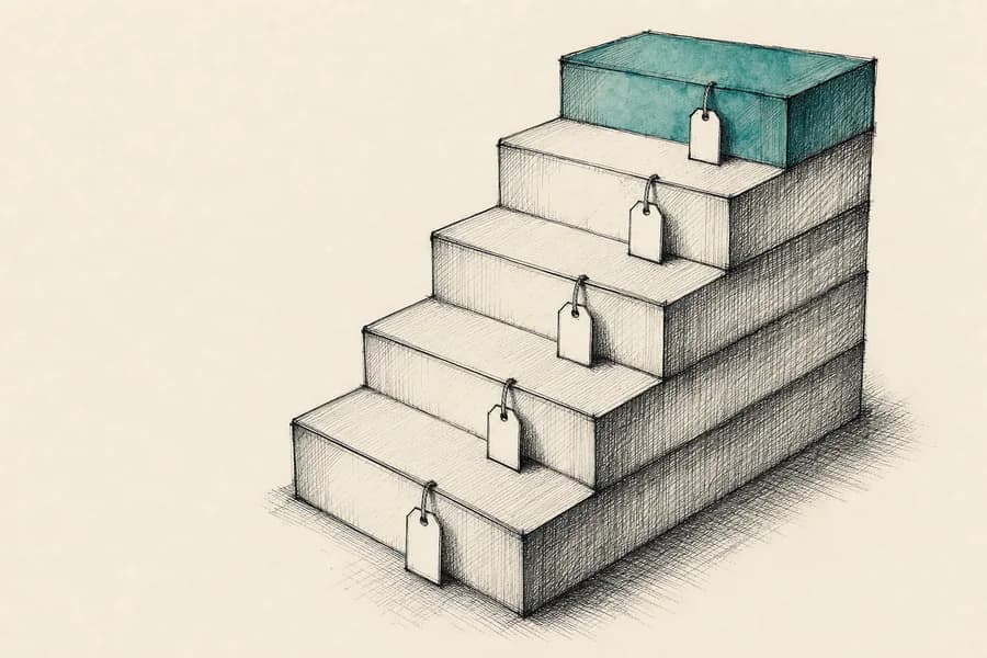 An abstract illustration of layered pricing tiers